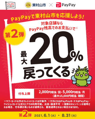 PayPay20%還元