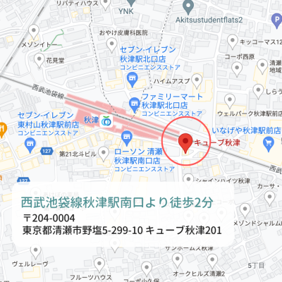 eyebee秋津店地図